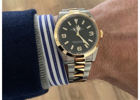 rolex explorer two tone review.